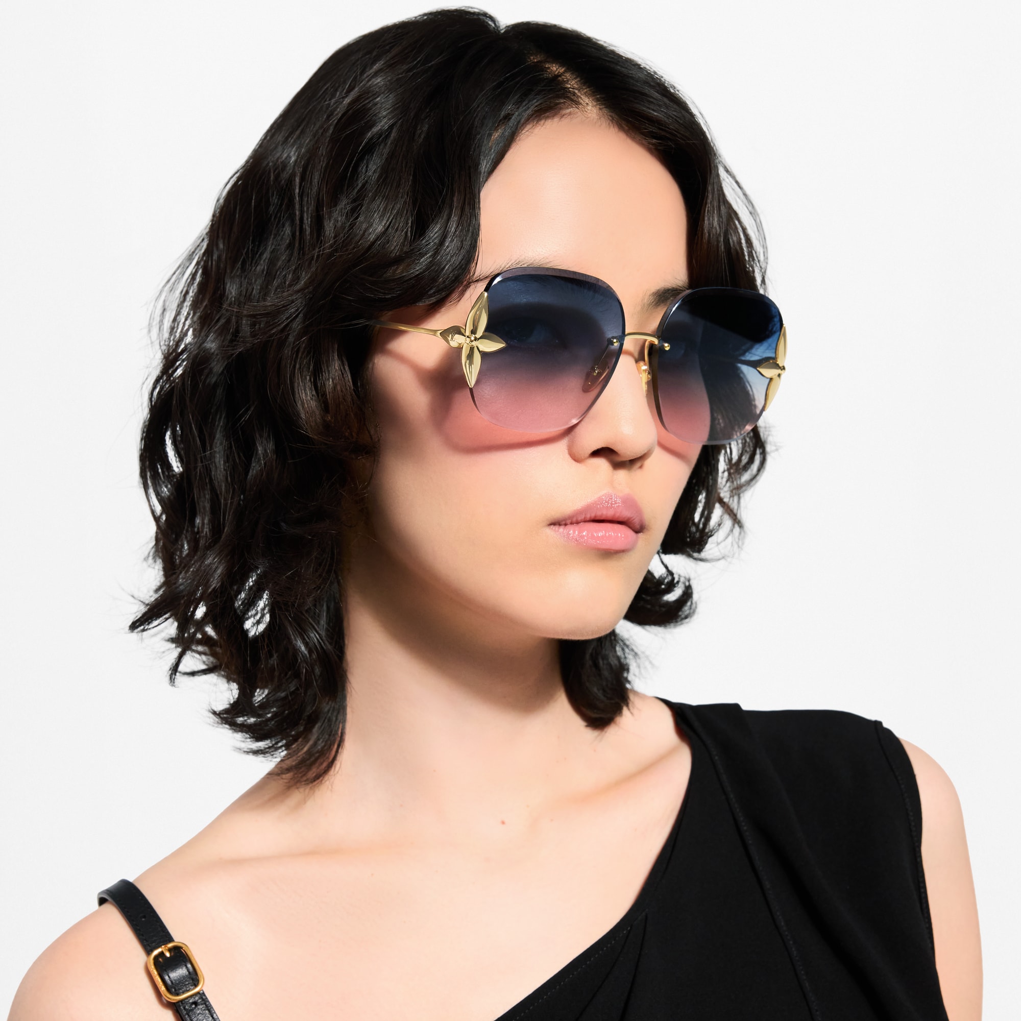 Flower Edge Metal Square Sunglasses S00 - Women - Accessories